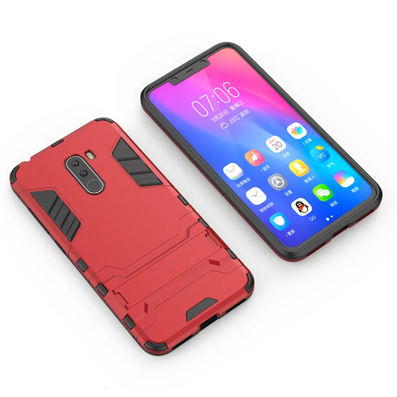 Yuetuo роскошный защитный чехол для xiaomi mi Pocophone poco F1 F 1 Гибридный ударопрочный чехол для телефона из ТПУ Жесткий Чехол для задней панели чехол etui f1