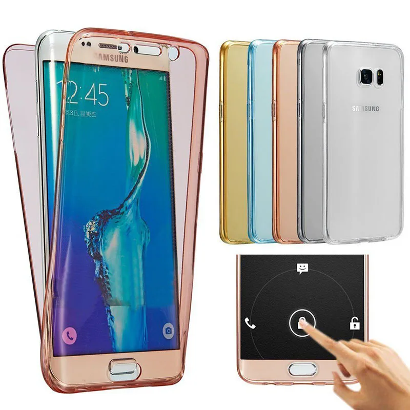 Кафан мягкий силиконовый ч для Samsung Galaxy S4 5 6 7 Edge S8 плюс A3 A5 A7 J1 J3 J5 J7 Note 3 4 чехол 360
