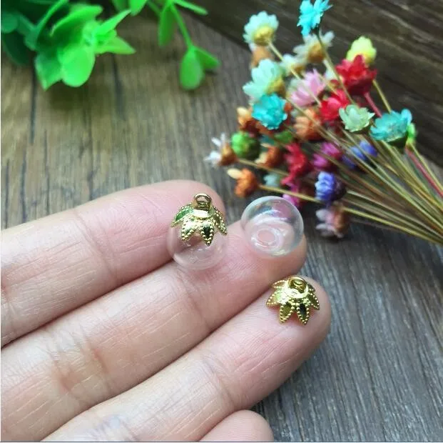 Стеклянный шар/шарики с отверстием 5 комплектов 10 мм Пустые Подвески ручной