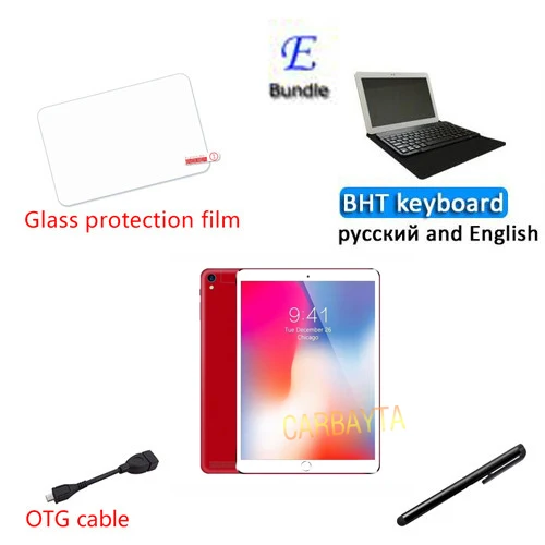 CARBAYTA, 10,1 дюймов, MediaTek, четыре ядра, ips, 4 Гб ram, 32 ГБ rom, сотовый телефон, 2 sim-карты, планшетный ПК, 3g, WCDMA, 2G, GSM, gps, wifi, Android 6,0, P80 - Комплект: E