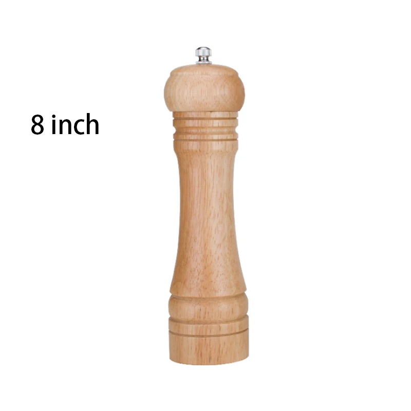 8inch-A 5/8 дюймов винтажная Деревянная Ручная мельница для перца соль и мельница для специй кухонный шлифовальный инструмент керамические шлифовальные машины - Цвет: 8inch-A