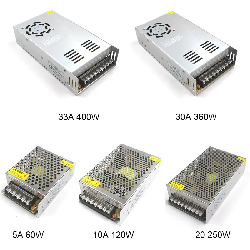 IKVVT DC 12 v Питание светодиодный трансформатор 5A 6.5A 8.5A 10A 20A 30A импульсный источник AC 110 V 220 V-12 v для светодиодный светодиодные полосы света
