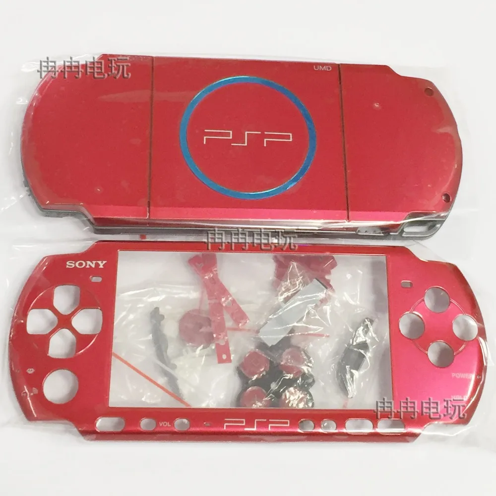 Новая версия для PSP3000 PSP 3000 игровая консоль замена полный красный цвет корпус