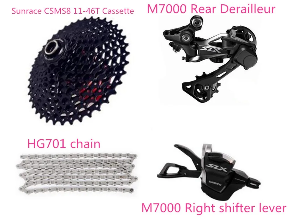 Shimano SLX M7000 1x11 11 S Переключатель скоростей + задний переключатель HG701 цепь sunracing CSMS8