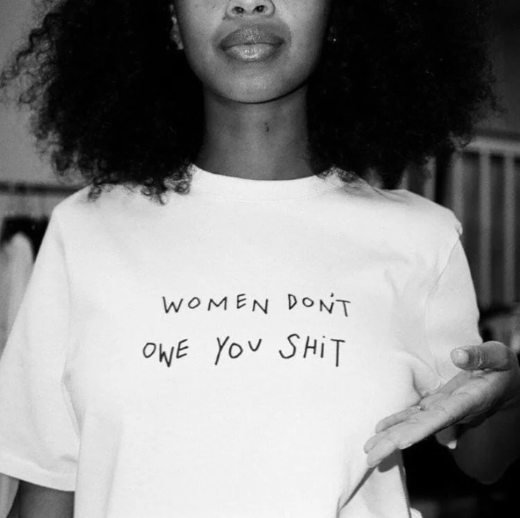 Sunfiz HJN женская футболка с надписью Don't osud You Shit Feminism Летняя Tumblr Модная белая