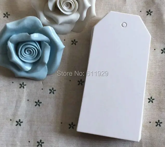 Бесплатная доставка оптовая продажа 300 шт. в партии 4 5x9 5 см пустая белая подвесная