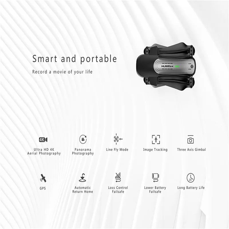 Hubsan H117S Zino GPS 5 8G 1 км Складная рукоятка FPV с камерой 4K UHD на заказ Радиоуправляемый