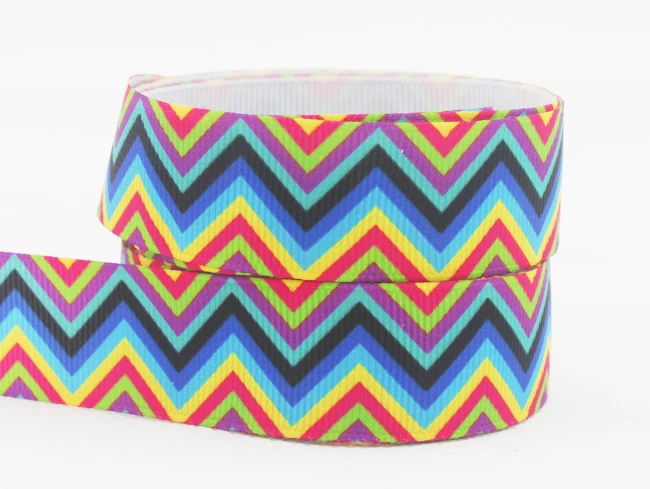 

[IuBuFiGo] 40 Yards 22mm 7/8" Waves Print Grosgrainn ribbon Color Tape