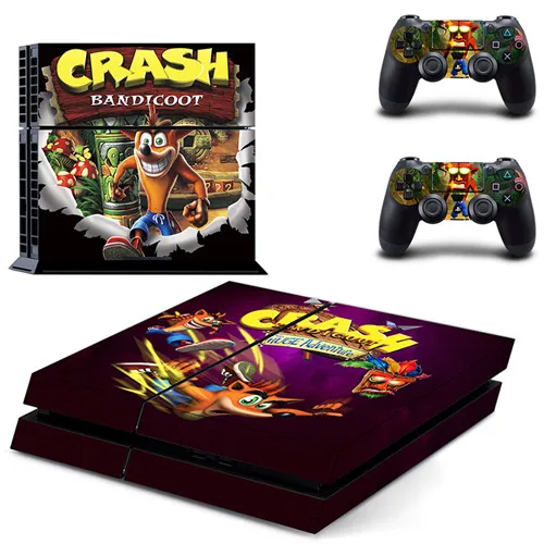 Crash Bandicoot N Sane Трилогия наклейка для PS4 стикеры Наклейка для Sony PS4 Playstation 4 консоли и 2 Пульты ДУ игровых приставок s - Цвет: GYTM1261