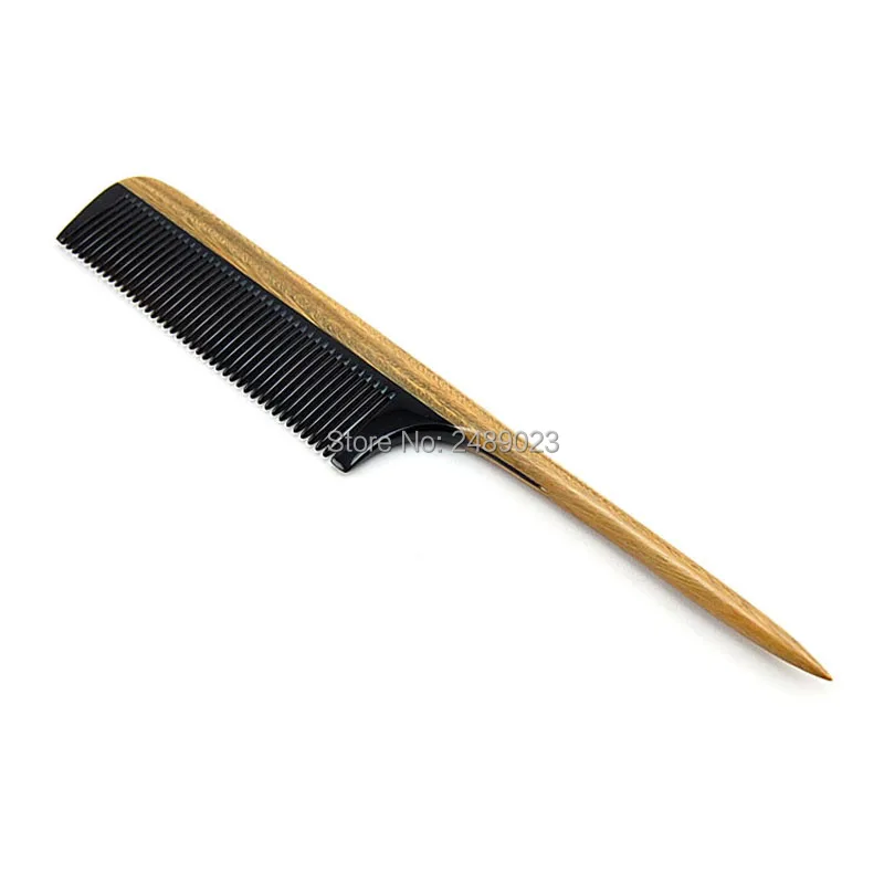 

1pcs Natural Health Care Green Sandalwood Hair Comb Anti-static Beard Comb Ox Horn Comb Of Hair Brush Hairbrush Men Women