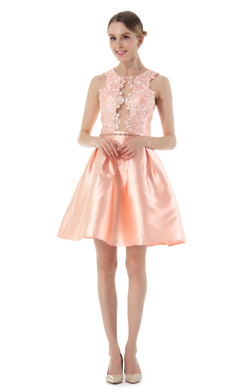 Платья для женщин S-L кружевное платье без рукавов Круглый Воротник Вышивка