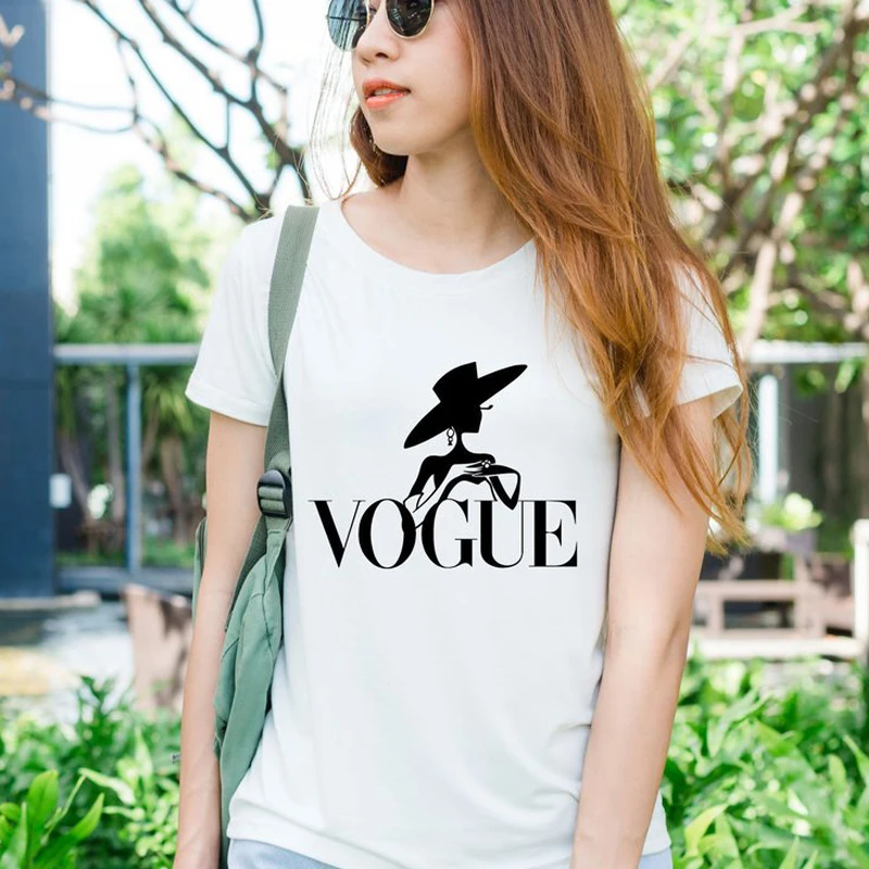 Женская футболка с буквенным принтом Srivb Vogue летняя повседневная коротким