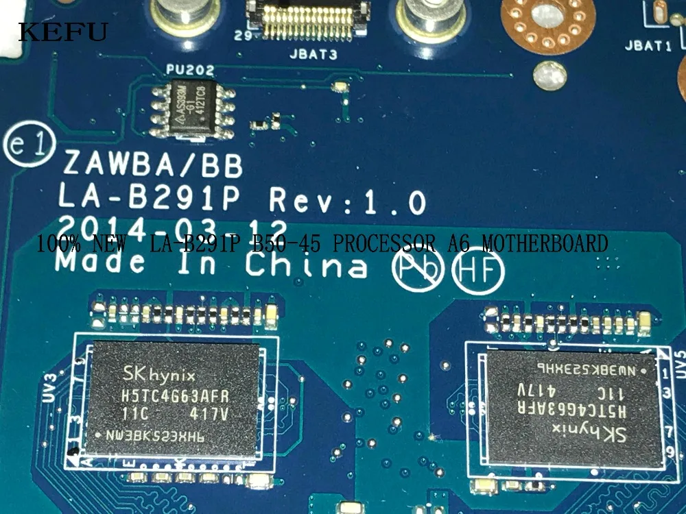 Быстрая доставка. Материнская плата ZAWBA/BB 100% новая материнская для LENOVO LA B291P A6