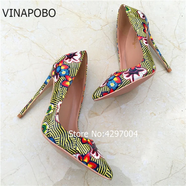 Женские туфли-лодочки на платформе vinapobo зеленые туфли с цветочным принтом в