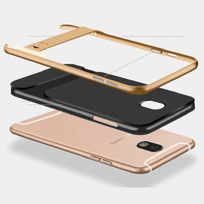 5.5 дюймов Роскошный чехол для Samsung Galaxy J7 2017 Чехол крышка ТПУ кремния hybrid + PC Стенд