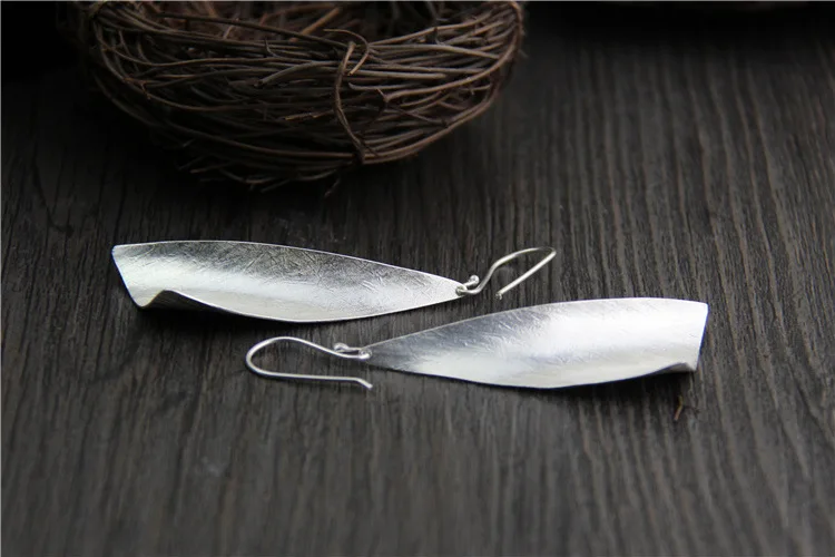 C&ampR Real 925 Sterling Silver Earrings for Women Geometric Molding Thai Drop Handmade Fine Jewelry | Украшения и аксессуары