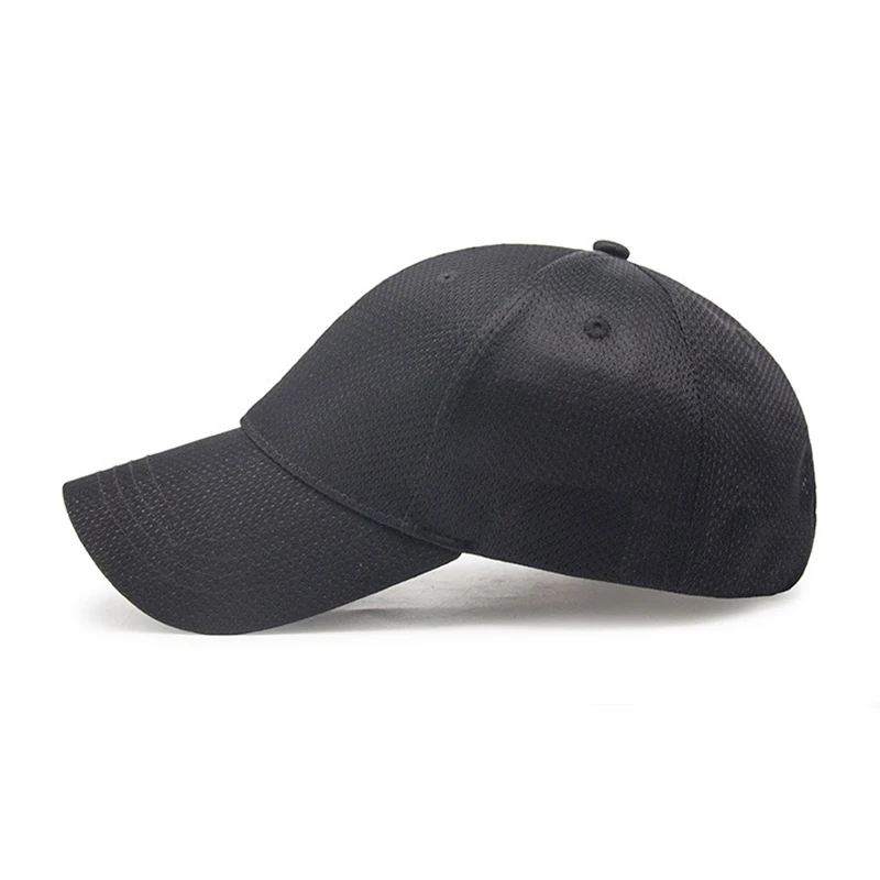 Summer Black Men Women Snapback Cap Sun Hat Visor Hip-Hop Bone Breathable Chapeu Casual Mesh Solid Baseball Caps | Аксессуары для