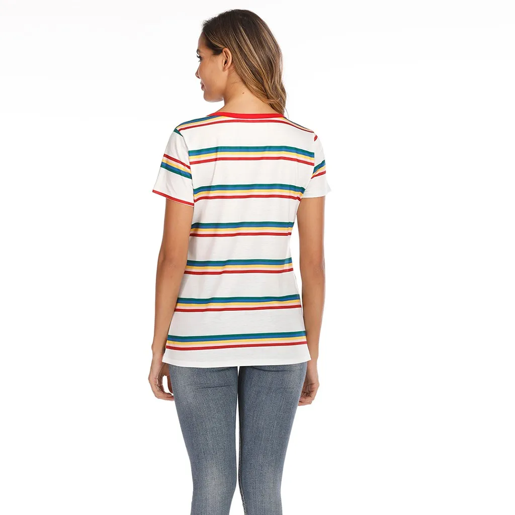 

Women Maternity Blouse Short Sleeve Striped Nursing Tops T-shirt For Breastfeeding Summer Maternity Tops Ropa Maternal De Moda