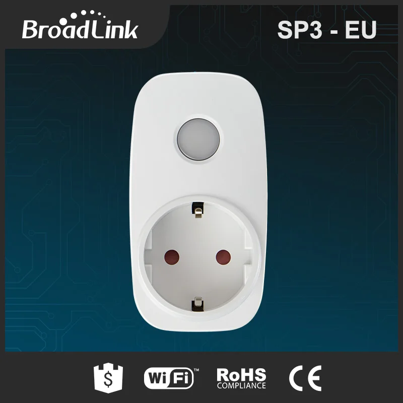 4-Pack BroadLink SP3 SP3S Wi-Fi вилка умная розетка, измерительная розетка 16А, штепсельная вилка европейского стандарта, работает с Google Home и Amazon