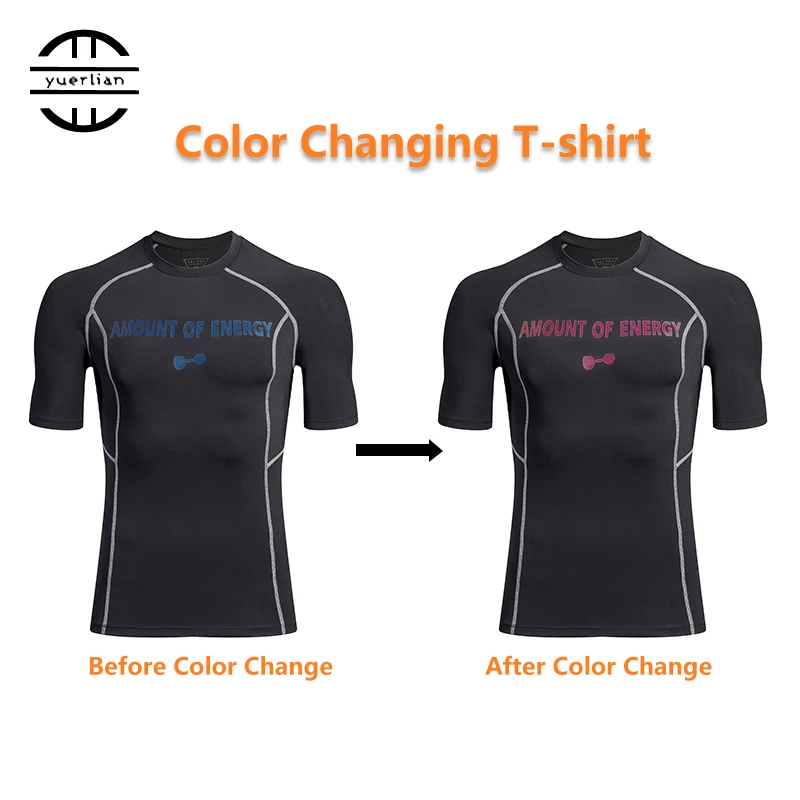 Футболка с изменением температуры футболка для бега быстросохнущая дышащая