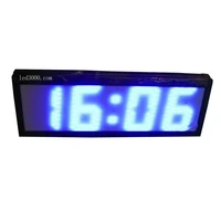 free shipping 5inch blue color hign brightness hours and minutes remote control led clock with contdownup timer hst4 5b
