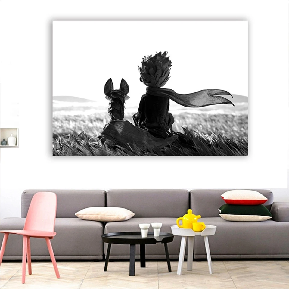 Мультяшная живопись 1 шт. The Little Prince And изображение лисы настенное Искусство Декор