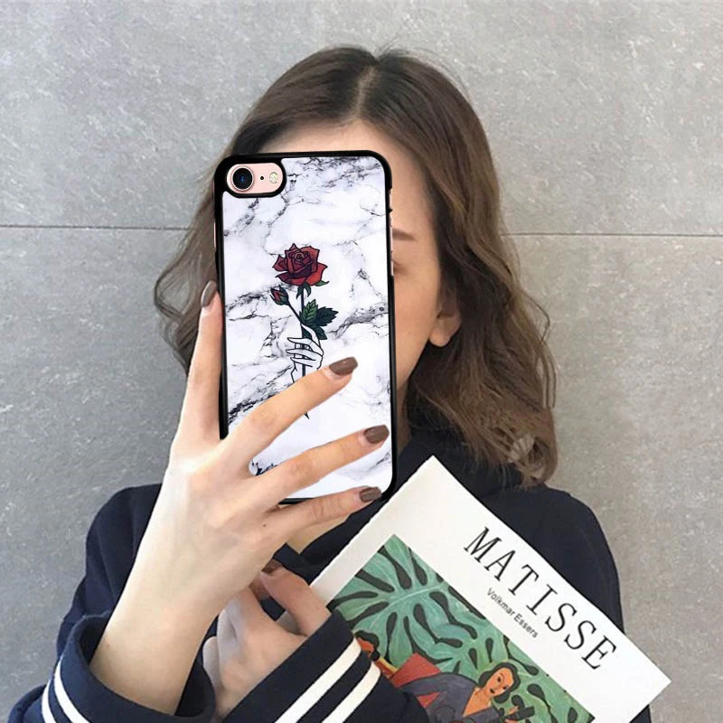 Fashion Flower Case For iPhone 7 8 Plus XS Max XR Women Rose Floral Phone X 6 6S 5 SE TPU Shell Cover | Мобильные телефоны и