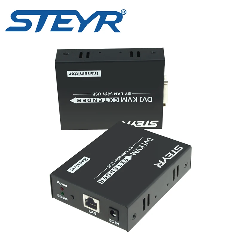 Steyr 395ft DVI USB KVM extender по rj45 cat5e/6 сплиттер 120 м Extender 1080 P 3D Клавиатура Мышь ИК передатчик