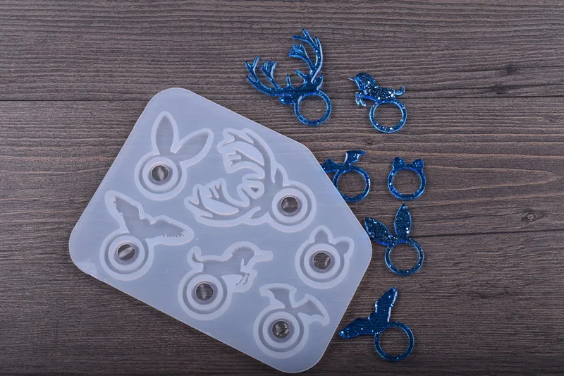 1 шт. прозрачные силиконовые формы для сережек и ожерелий|resin ring mold|ring resin moldmolds for