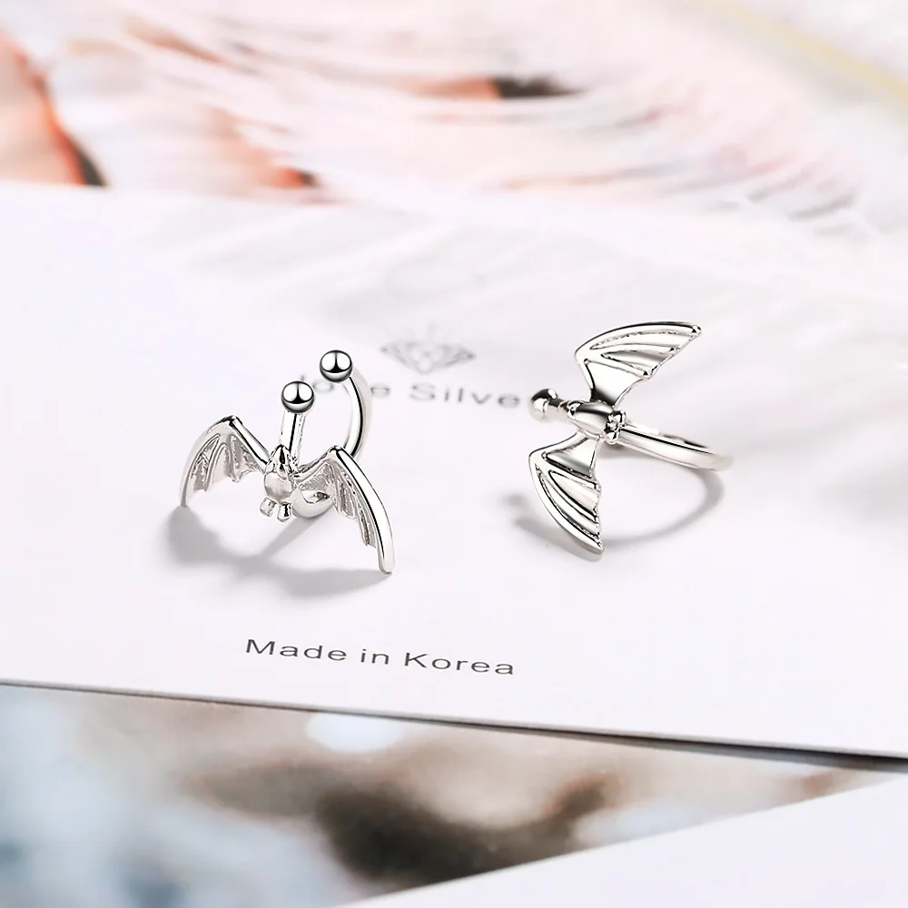 Серьги клипсы ModaOne в стиле панк/готика женские украшения из стерлингового