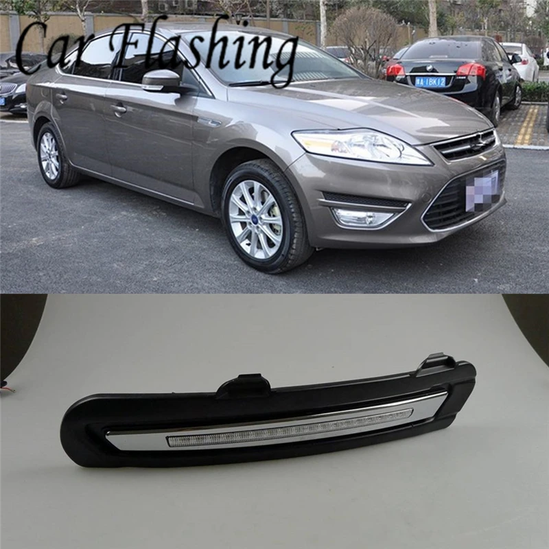 Автомобиль мигает 1 компл./пара для Ford Mondeo 2011 2012 2013 DRL вождения дневного света Светодиодная ртутная лампа наивысшего качества направляющий свет