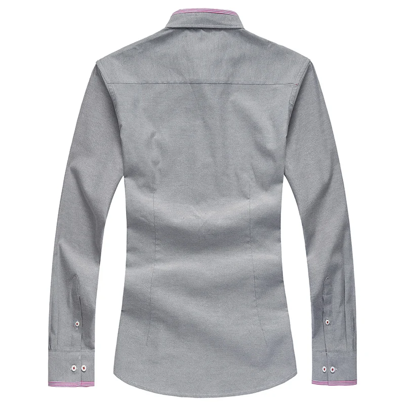 Повседневные рубашки для простого типа классический стиль с длинными рукавами