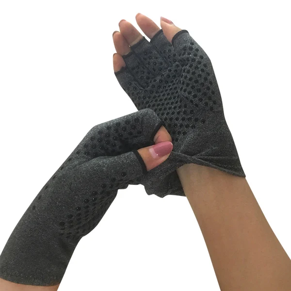 

Newly Compression Gloves Arthritis Joint Pain Relief arthrophlogosis Promote Circulation Wrist Support Half Finger Glove