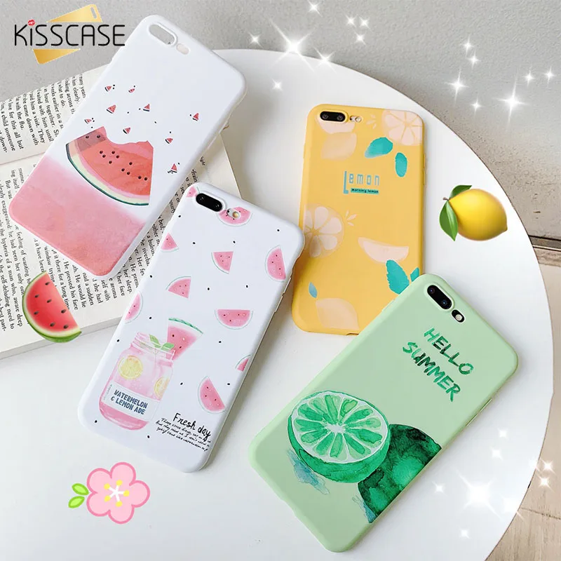 KISSCASE Cartoon Fruit Case For 6S 6 7 8 Plus Cover Soft Silicone iPhone XR XS MAX X Fundas Coque Capa |