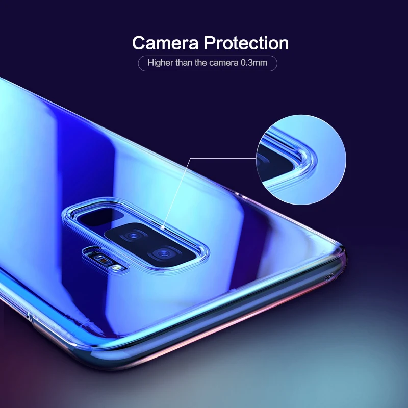 FLOVEME Case For Samsung Galaxy S9 S8 Luxury Blue Ray Cases Plus S7 S6 Edge Mobile Phone Bag Cover |