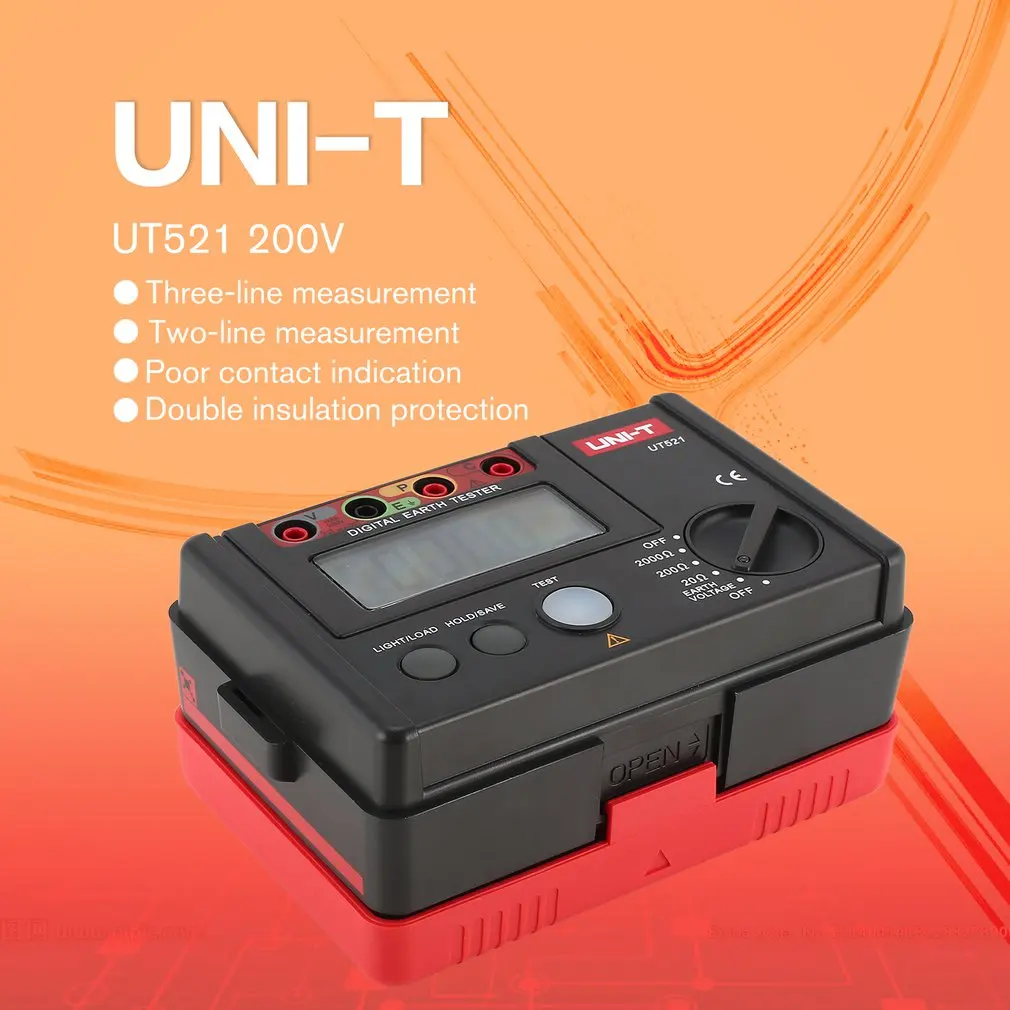 UNI T UT521 200 в мегомметром сопротивления изоляции тестер Мегаомметр вольтметр