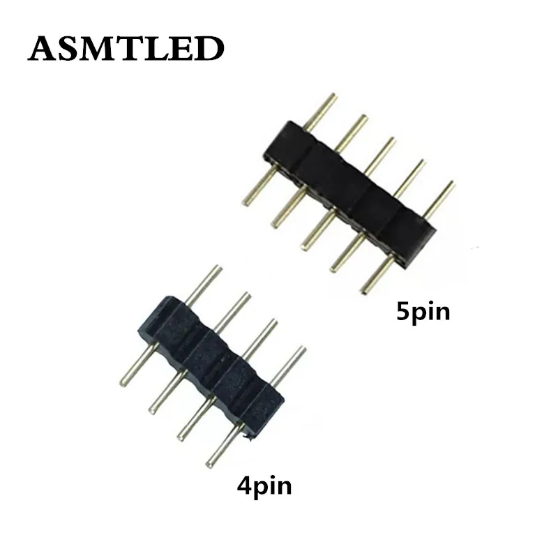 10 шт. 5pin RGBW / 4pin RGB разъем 5 контактный/4 контактный штырьковый тип двойной для 5050 3528