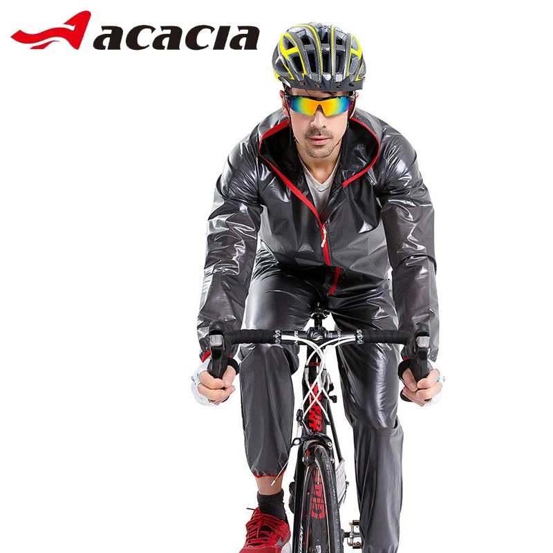 

Cycling Raincoat Suits Safety Reflective Bike Bicycle Rainproof Jersey Jacket Pants Compressed Windshield Rain Jacket Set