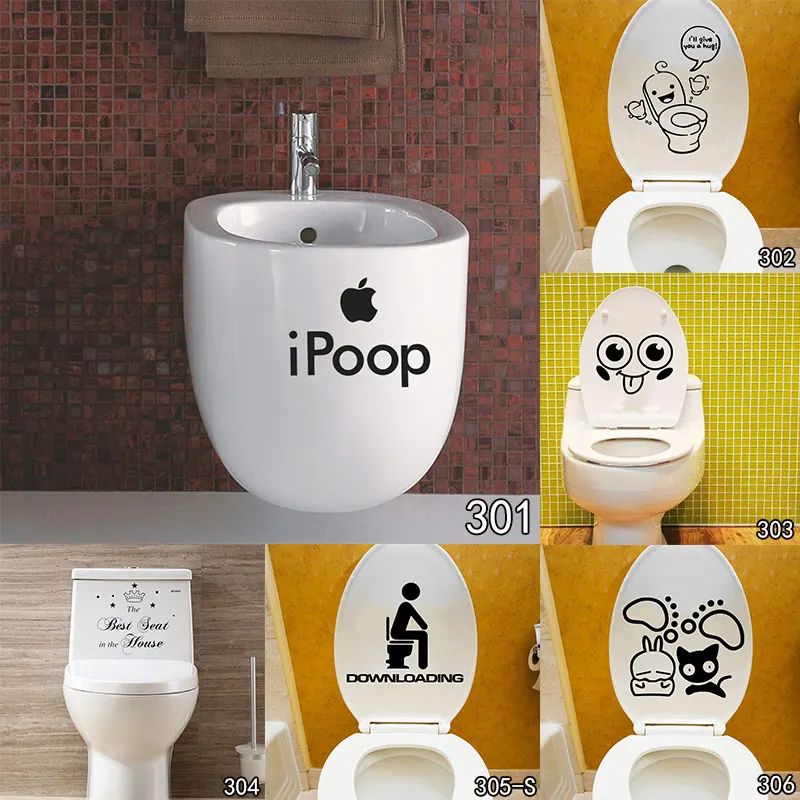 Виниловые наклейки на унитаз стул домашний декор для ванной комнаты|stickers home