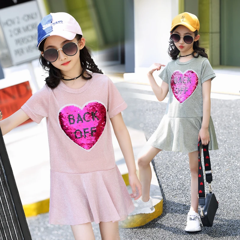 Love Heart Letter Pattern Baby Girl Dresses 2018 Fashion Summer Princess Casual Dress Cotton Children Clothing 8ds033 | Детская одежда