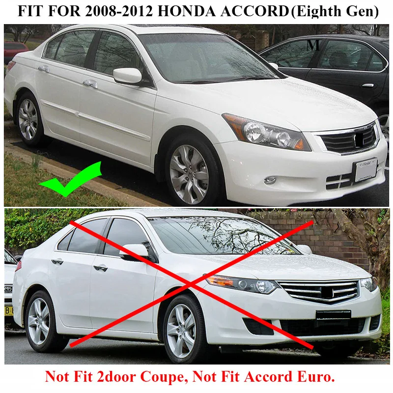Комплект литых брызговиков для Honda Accord Sedan 2008-2012 брызговики передняя и задняя