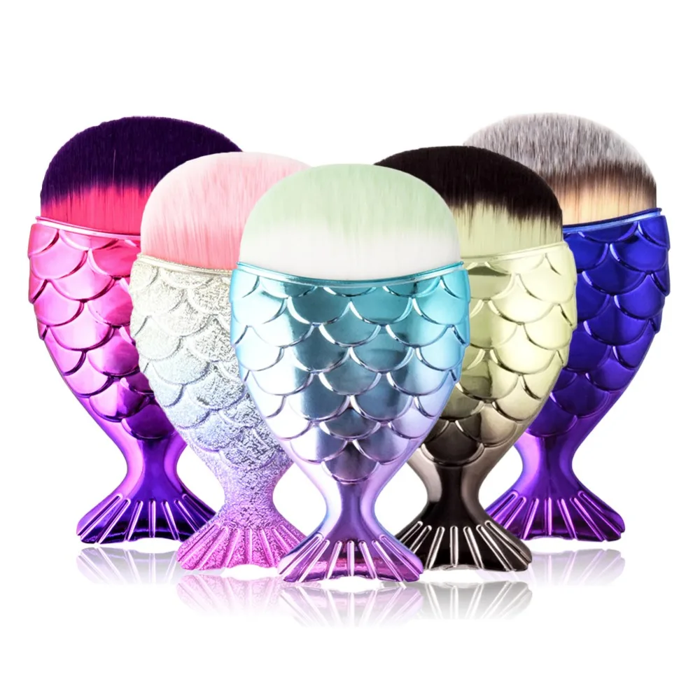 1 шт. кисть для нанесения основы русалка|cosmetic tools|contour brushfoundation brush |