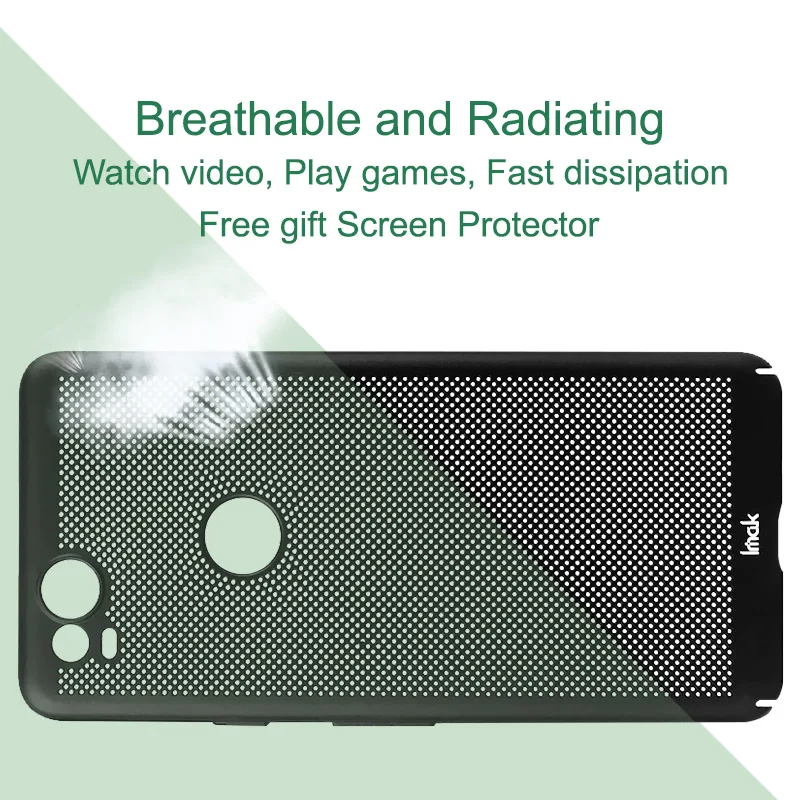 IMAK Jazz Hard Case for Google Pixel 2 Mesh Design Breathable PC Full Cover Pixel2 Free Screen Protector |