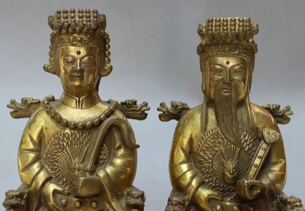 SCY S0606 китайский дракон из латуни голова королева мать нефрит император Бог