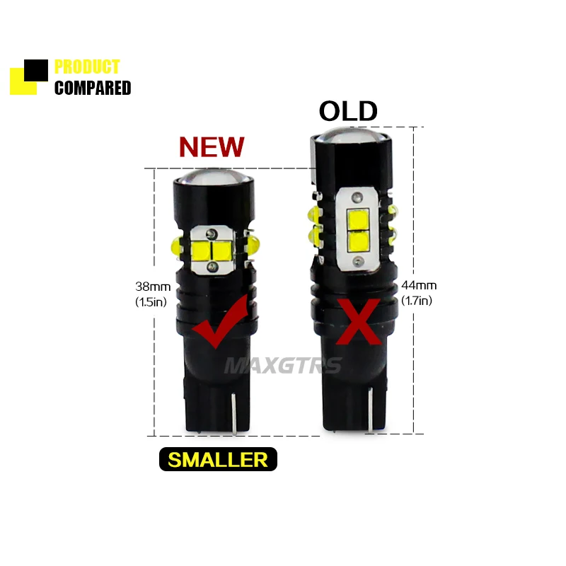2x T10 194 168 W5W CREE Chip светодиодная лампа 50 Вт с лампочками Len ДХО Автомобильный задний