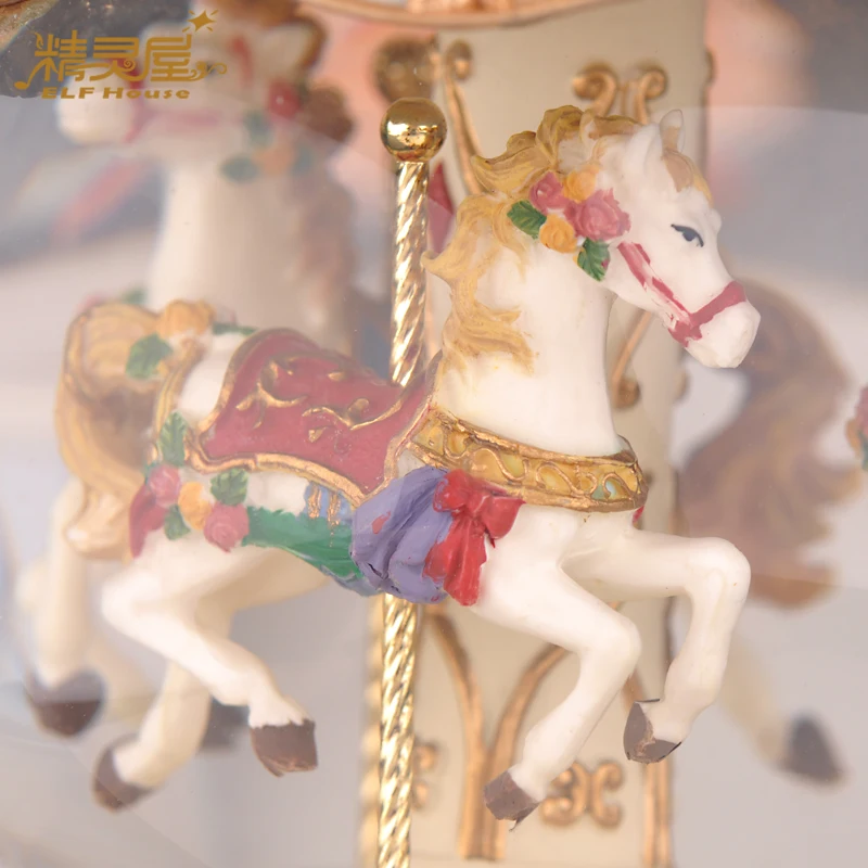 Carousel музыкальная шкатулка в подарок на день рождения виде хрустального шара