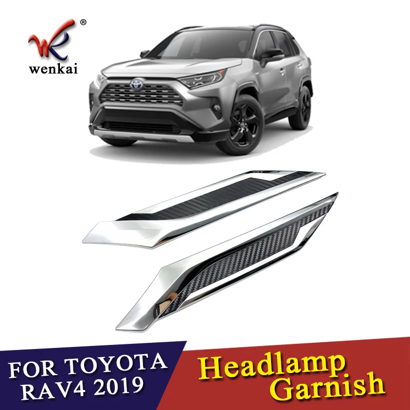 Высококачественный ABS хромированный передний светильник веки для Toyota RAV4 2019 2020