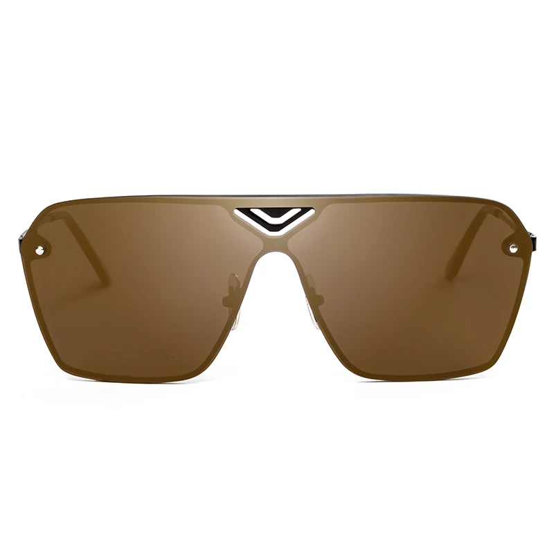 Солнечный луч Модные без оправы Мужские квадратные солнцезащитные очки Новинка