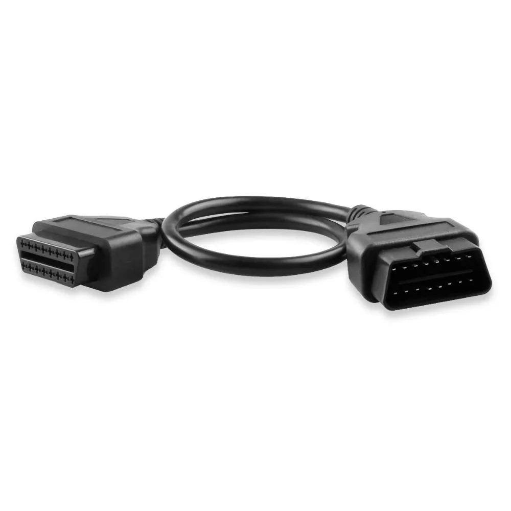 OBD2 16Pin штекер гнездо Удлинительный кабель 30 см Диагностический OBDII 16 контактный
