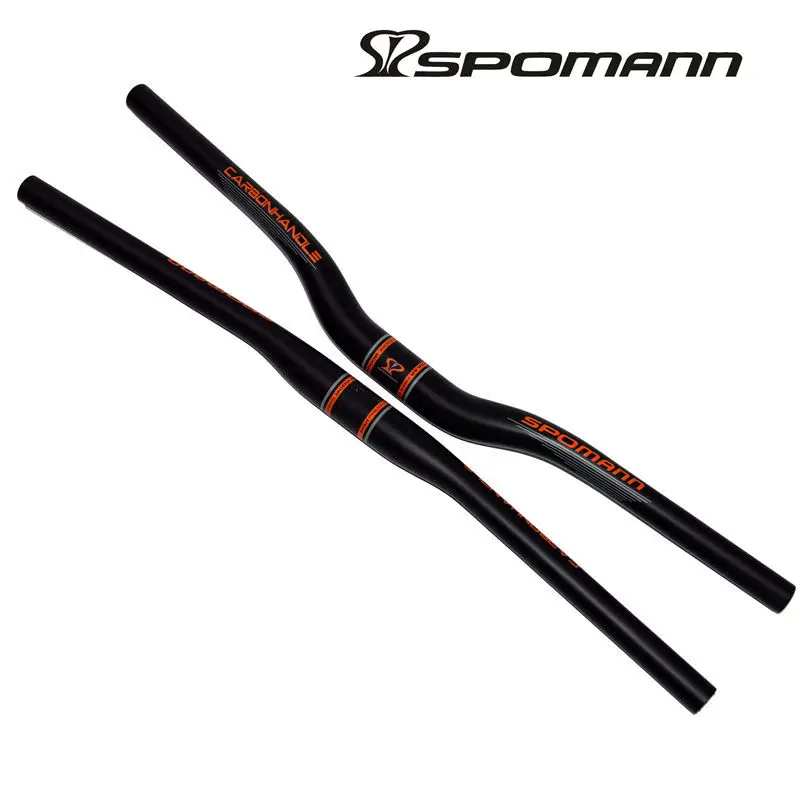 Руль велосипедный SPOMANN Carbon MTB руль ud матовый оранжевый цвет перфорированная ручка